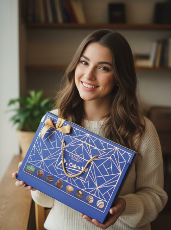 Vanelli Lacivert Büyük Picasso Çikolata Kutusu