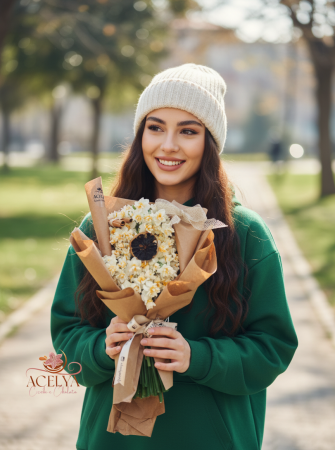 Doğal Nergis & Portakal Dilimi – Rustic Buket