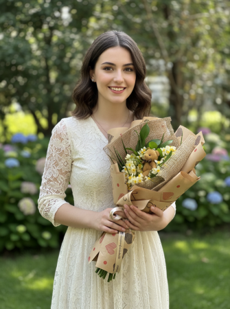 Nergis & Ayıcık Detaylı Romantik Buket